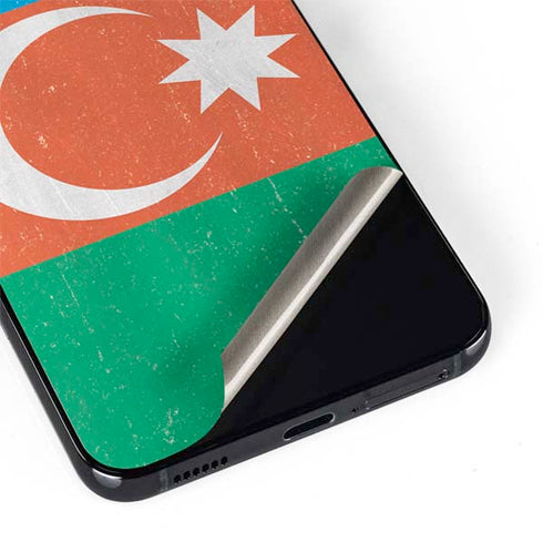 Azerbaijan Flag Distressed Galaxy S22 Skin